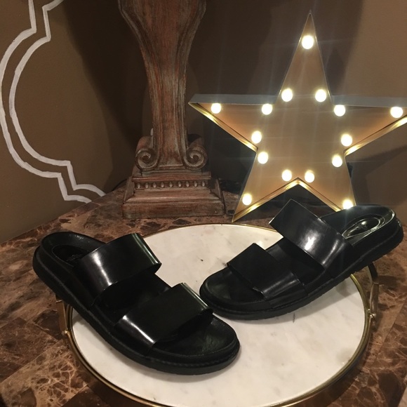 Zara Woman Black Slide Sandals Size 37 Rare - Picture 5 of 7